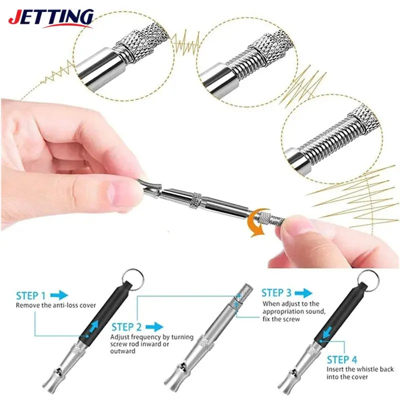 Pet Dog Whistle Puppy Training Obedience Ultrasonic Supersonic Sound Repeller Pitch Stop Barking Quiet Whistles for Dogs & Cats