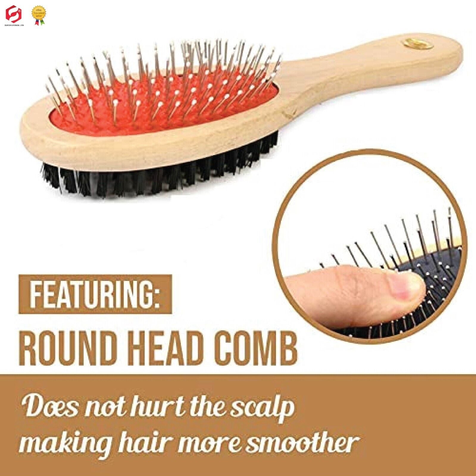 Double Headed Pet Grooming Brush for Thick Coats Dogs Dog Cats Cat Fur Hair Coat