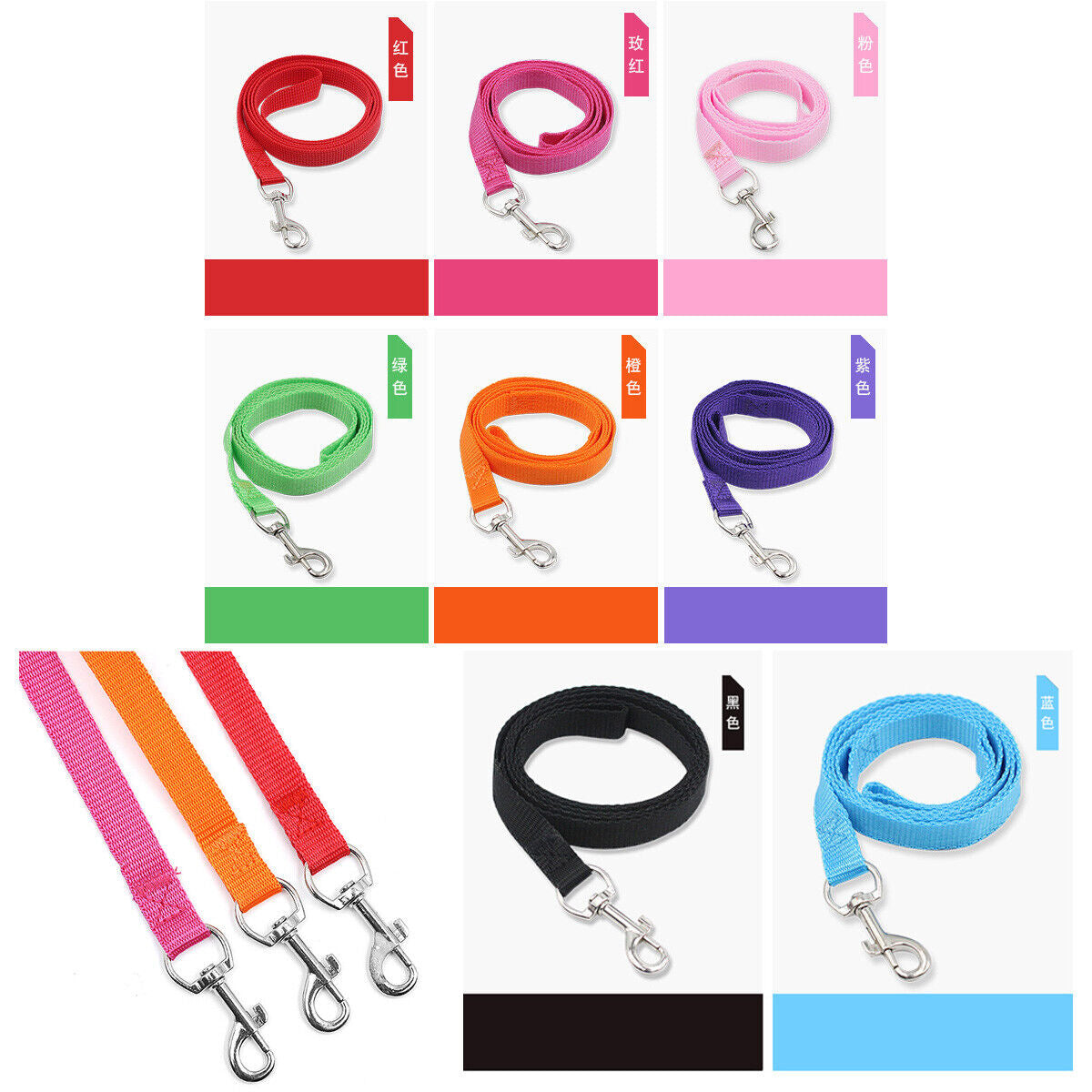 Long Dog Training Lead Colourful Puppy Leash