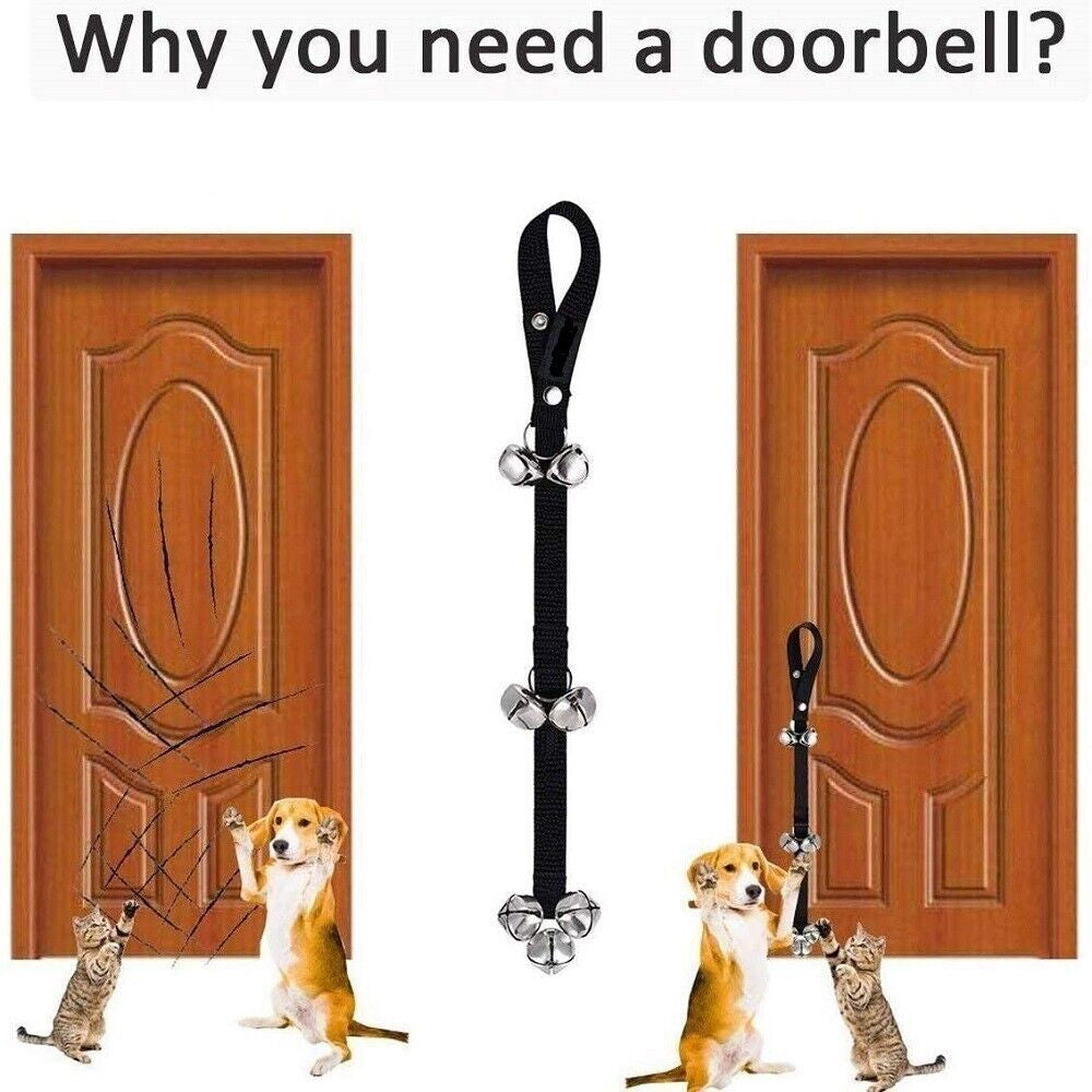 Dog Door Bells for Potty Puppy Training/Door Knob/Go outside Housetraining