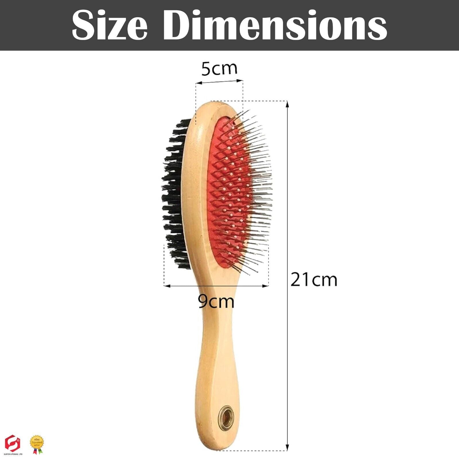 Double Headed Pet Grooming Brush for Thick Coats Dogs Dog Cats Cat Fur Hair Coat